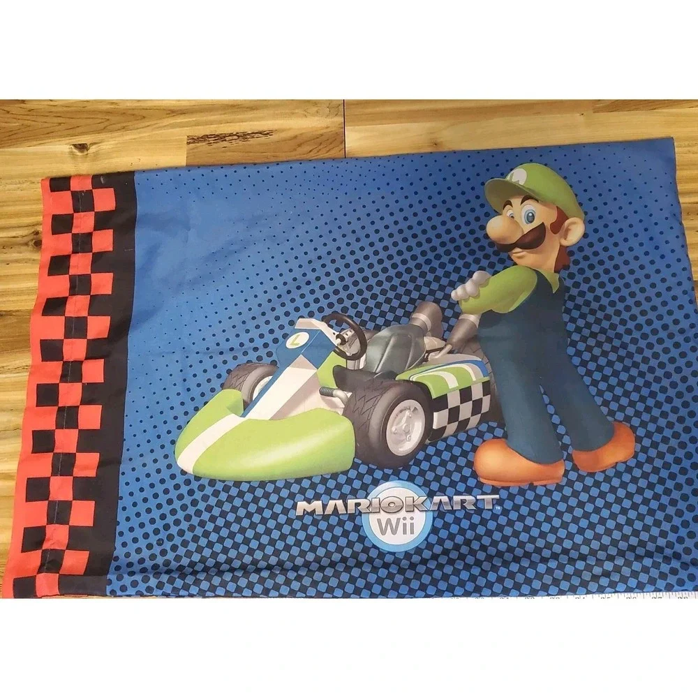 Super Mario Kart Nintendo Eat My Dust Dirt Bike Mario Luigi Standard Pillow Case
